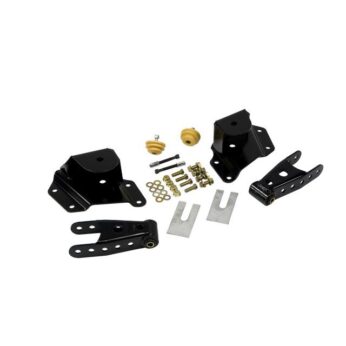 BELLTECH 6512 SHACKLE & HANGER KIT 4 IN. DROP LEAF SPRING SHACKLE & HANGER KIT (FRONT HANGER/REAR SHACKLE)  1999-2006 CHEVROLET SILVERADO/SIERRA 1500 STD CAB SHORT BED ONLY 4 IN. REAR DROP
