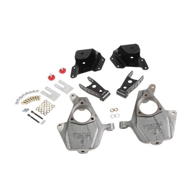 BELLTECH 653 LOWERING KITS FRONT AND REAR COMPLETE KIT W/O SHOCKS 1999-2006 CHEVROLET SILVERADO/SIERRA (STD CAB) 2 IN. F/3 IN. R DROP W/O SHOCKS