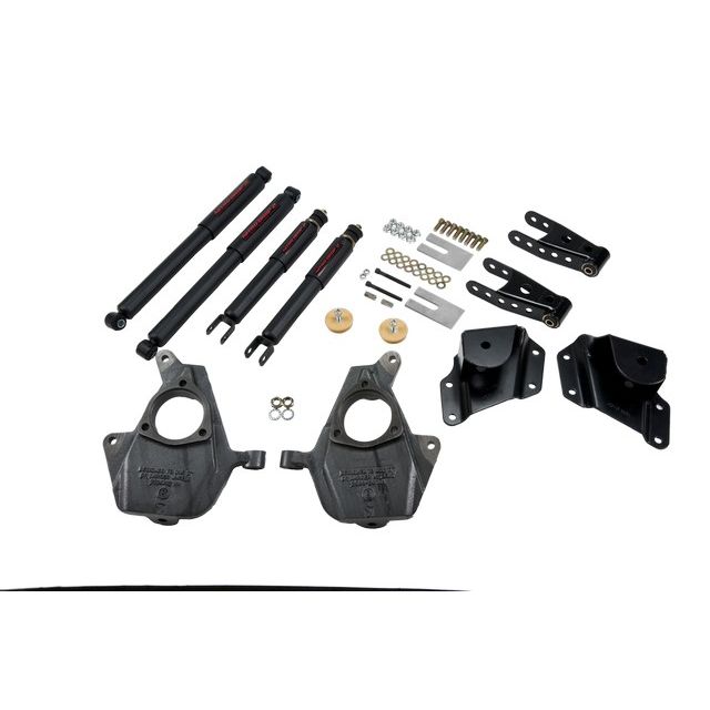 BELLTECH 655ND LOWERING KITS FRONT AND REAR COMPLETE KIT W/ NITRO DROP 2 SHOCKS 2005-2006 CHEVROLET SILVERADO/SIERRA (STD CAB, W/ FACTORY FRONT TORSION BAR) 2 IN. F/4 IN. R DROP W/ NITRO DROP II SHOCKS