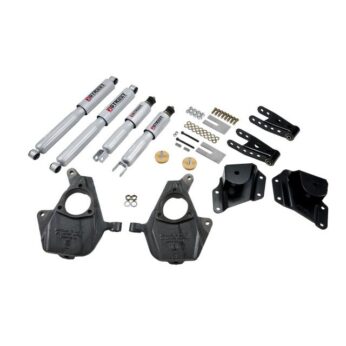 BELLTECH 655SP LOWERING KITS  FRONT AND REAR COMPLETE KIT W/ STREET PERFORMANCE SHOCKS 2005-2006 CHEVROLET SILVERADO/SIERRA (STD CAB, W/ FACTORY FRONT TORSION BAR) 2 IN. F/4 IN. R DROP W/ STREET PERFORMANCE SHOCKS