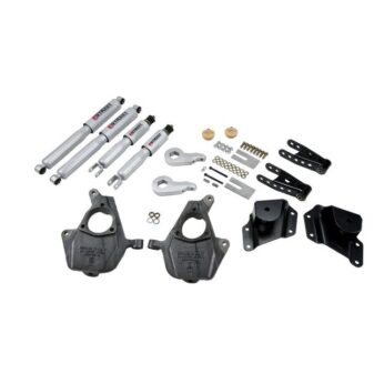 BELLTECH 656SP LOWERING KITS  FRONT AND REAR COMPLETE KIT W/ STREET PERFORMANCE SHOCKS 2005-2006 CHEVROLET SILVERADO/SIERRA (STD CAB, W/ FACTORY FRONT TORSION BAR) 3 IN. OR 4 IN. F/4 IN. R DROP W/ STREET PERFORMANCE SHOCKS