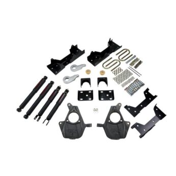 BELLTECH 657ND LOWERING KITS  FRONT AND REAR COMPLETE KIT W/ NITRO DROP 2 SHOCKS 2005-2006 CHEVROLET SILVERADO/SIERRA (STD CAB, W/ FACTORY FRONT TORSION BAR) 3 IN. OR 4 IN. F/6 IN. R DROP W/ NITRO DROP II SHOCKS