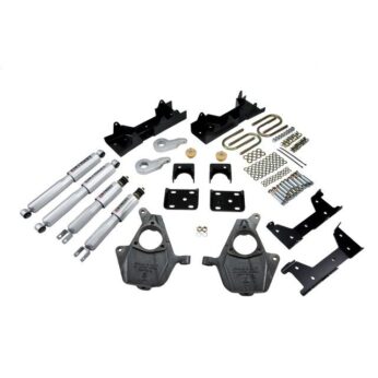 BELLTECH 657SP LOWERING KITS  FRONT AND REAR COMPLETE KIT W/ STREET PERFORMANCE SHOCKS 2005-2006 CHEVROLET SILVERADO/SIERRA (STD CAB, W/ FACTORY FRONT TORSION BAR) 3 IN. OR 4 IN. F/6 IN. R DROP W/ STREET PERFORMANCE SHOCKS