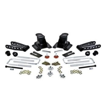 BELLTECH 6592 SHACKLE & HANGER KIT 4 IN. DROP LEAF SPRING SHACKLE & HANGER KIT (FRONT HANGER/REAR SHACKLE) 1994-2000 DODGE RAM 3500 V-10 & DIESEL 4 IN. REAR DROP