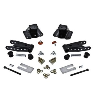 BELLTECH 6594 SHACKLE & HANGER KIT 4 IN. DROP LEAF SPRING SHACKLE & HANGER KIT (FRONT HANGER/REAR SHACKLE) 1994-2000 DODGE RAM 2500 V-10 & DIESEL 4 IN. REAR DROP