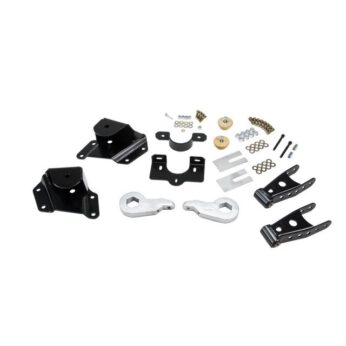 BELLTECH 659 LOWERING KITS FRONT AND REAR COMPLETE KIT W/O SHOCKS 2005-2006 CHEVROLET SILVERADO/SIERRA (EXT CAB, W/ FACTORY FRONT TORSION BAR) 1 IN. OR 2 IN. F/4 IN. R DROP W/O SHOCKS