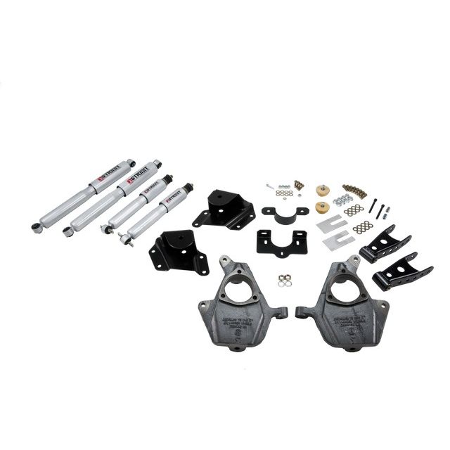BELLTECH 660SP LOWERING KITS FRONT AND REAR COMPLETE KIT W/ STREET PERFORMANCE SHOCKS 1999-2000 CHEVROLET SILVERADO/SIERRA (EXT CAB) 2 IN. F/4 IN. R DROP W/ STREET PERFORMANCE SHOCKS