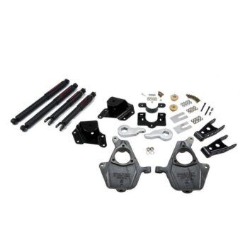 BELLTECH 661ND LOWERING KITS FRONT AND REAR COMPLETE KIT W/ NITRO DROP 2 SHOCKS 2005-2006 CHEVROLET SILVERADO/SIERRA (EXT CAB, W/ FACTORY FRONT TORSION BAR) 3 IN. OR 4 IN. F/4 IN. R DROP W/ NITRO DROP II SHOCKS