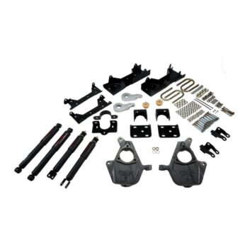 BELLTECH 662ND LOWERING KITS FRONT AND REAR COMPLETE KIT W/ NITRO DROP 2 SHOCKS 2005-2006 CHEVROLET SILVERADO/SIERRA (EXT CAB, W/ FACTORY FRONT TORSION BAR) 3 IN. OR 4 IN. F/6 IN. R DROP W/ NITRO DROP II SHOCKS