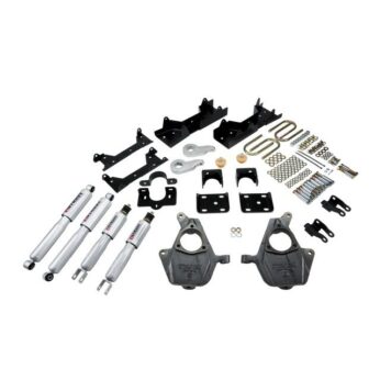 BELLTECH 662SP LOWERING KITS FRONT AND REAR COMPLETE KIT W/ STREET PERFORMANCE SHOCKS 2005-2006 CHEVROLET SILVERADO/SIERRA (EXT CAB, W/ FACTORY FRONT TORSION BAR) 3 IN. OR 4 IN. F/6 IN. R DROP W/ STREET PERFORMANCE SHOCKS