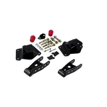 BELLTECH 6636 SHACKLE & HANGER KIT 4 IN. DROP LEAF SPRING SHACKLE & HANGER KIT (FRONT HANGER/REAR SHACKLE)  1995-1999 CHEVROLET TAHOE, YUKON (4DR. ONLY) 4 IN. REAR DROP