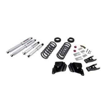 BELLTECH 663SP LOWERING KITS  FRONT AND REAR COMPLETE KIT W/ STREET PERFORMANCE SHOCKS 1999-2006 CHEVROLET SILVERADO/SIERRA (STD CAB) 2 IN. OR 3 IN. F/3 IN. R DROP W/ STREET PERFORMANCE SHOCKS