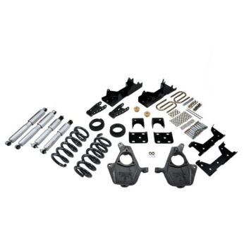 BELLTECH 668SP LOWERING KITS  FRONT AND REAR COMPLETE KIT W/ STREET PERFORMANCE SHOCKS 2001-2006 CHEVROLET SILVERADO/SIERRA (STD CAB) 4 IN. OR 5 IN. F/6 IN. OR 7 IN. R DROP W/ STREET PERFORMANCE SHOCKS