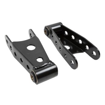 BELLTECH 6700 SHACKLE KIT 1 IN. DROP LEAF SPRING SHACKLE 1973-2018 CHEVROLET SILVERADO/SIERRA 1500 (ALL), 88-10 SILVERADO/SIERRA 2500/3500 (ALL), 92-99 TAHOE, YUKON & SUBURBAN (2DR/4DR.) 94-01 DODGE RAM 1500 (ALL) 87-03 FORD F150 (ALL) 1/2 IN. REAR LIFT