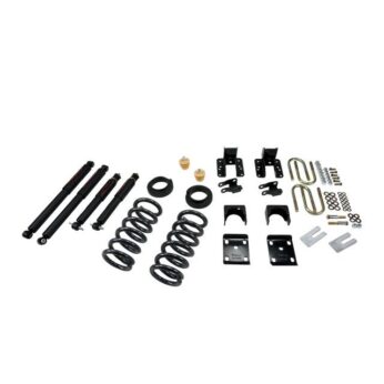 BELLTECH 673ND LOWERING KITS  FRONT AND REAR COMPLETE KIT W/ NITRO DROP 2 SHOCKS 2004-2006 CHEVROLET SILVERADO/SIERRA (CREW CAB 4DR) 3 IN. F/4 IN. OR 5 IN. R DROP W/ NITRO DROP II SHOCKS
