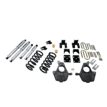 BELLTECH 674SP LOWERING KITS  FRONT AND REAR COMPLETE KIT W/ STREET PERFORMANCE SHOCKS 2004-2006 CHEVROLET SILVERADO/SIERRA (CREW CAB 4DR) 3 IN. F/4 IN. OR 5 IN. R DROP W/ STREET PERFORMANCE SHOCKS