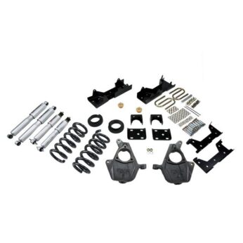 BELLTECH 675SP LOWERING KITS  FRONT AND REAR COMPLETE KIT W/ STREET PERFORMANCE SHOCKS 2004-2006 CHEVROLET SILVERADO/SIERRA (CREW CAB 4DR) 4 IN. OR 5 IN. F/6 IN. R DROP W/ STREET PERFORMANCE SHOCKS