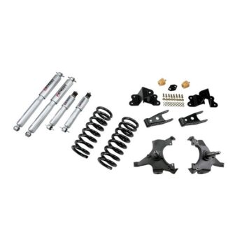 BELLTECH 687SP LOWERING KITS  FRONT AND REAR COMPLETE KIT W/ STREET PERFORMANCE SHOCKS 1992-1998 CHEVROLET SILVERADO/SIERRA C1500 (STD CAB, EXT 454 SS) 3 IN. F/4 IN. R DROP W/ STREET PERFORMANCE SHOCKS