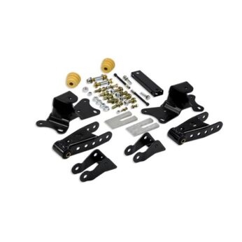 BELLTECH 6905 SHACKLE & HANGER KIT 4 IN. DROP LEAF SPRING SHACKLE & HANGER KIT (FRONT HANGER/REAR SHACKLE)  1988-1998 CHEVROLET SILVERADO/SIERRA C2500 (ALL CABS) 88-96 CHEVROLET SILVERADO/SIERRA C3500 (ALL CABS) 4 IN. REAR DROP