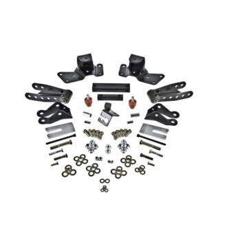 BELLTECH 6909 SHACKLE & HANGER KIT 4 IN. DROP LEAF SPRING SHACKLE & HANGER KIT (FRONT HANGER/REAR SHACKLE)  1997-2000 CHEVROLET SILVERADO/SIERRA C2500/C3500 CREW CAB 4 IN. REAR DROP