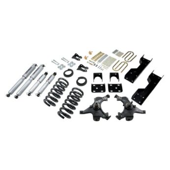 BELLTECH 696SP LOWERING KITS  FRONT AND REAR COMPLETE KIT W/ STREET PERFORMANCE SHOCKS 1988-1991 CHEVROLET SILVERADO/SIERRA C1500 (STD CAB, EXT 454 SS) 4 IN. OR 5 IN. F/6 IN. R DROP W/ STREET PERFORMANCE SHOCKS