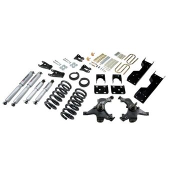 BELLTECH 697SP LOWERING KITS  FRONT AND REAR COMPLETE KIT W/ STREET PERFORMANCE SHOCKS 1988-1991 CHEVROLET SILVERADO/SIERRA C1500 (STD CAB, EXT 454 SS) 4 IN. OR 5 IN. F/6 IN. OR 7 IN. R DROP W/ STREET PERFORMANCE SHOCKS
