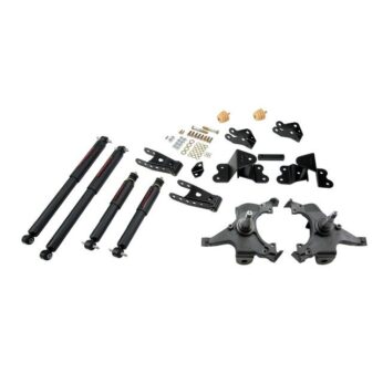BELLTECH 699ND LOWERING KITS  FRONT AND REAR COMPLETE KIT W/ NITRO DROP 2 SHOCKS 1990-1994 CHEVROLET SILVERADO/SIERRA C1500 (454 SS ONLY) 88-98 CHEVROLET SILVERADO/SIERRA C2500 (ALL EXT 8 LUG) 2 IN. F/4 IN. R DROP W/ NITRO DROP II SHOCKS