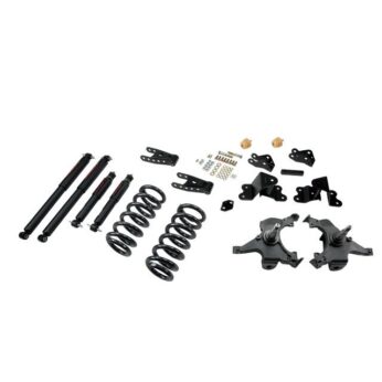 BELLTECH 700ND LOWERING KITS  FRONT AND REAR COMPLETE KIT W/ NITRO DROP 2 SHOCKS 1990-1994 CHEVROLET SILVERADO/SIERRA C1500 (454 SS ONLY) 88-98 CHEVROLET SILVERADO/SIERRA C2500 (ALL EXT 8 LUG) 3 IN. F/4 IN. R DROP W/ NITRO DROP II SHOCKS