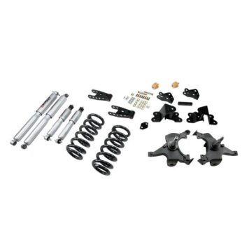 BELLTECH 700SP LOWERING KITS  FRONT AND REAR COMPLETE KIT W/ STREET PERFORMANCE SHOCKS 1990-1994 CHEVROLET SILVERADO/SIERRA C1500 (454 SS ONLY) 88-98 CHEVROLET SILVERADO/SIERRA C2500 (ALL EXT 8 LUG) 3 IN. F/4 IN. R DROP W/ STREET PERFORMANCE SHOCKS