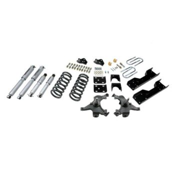 BELLTECH 701SP LOWERING KITS  FRONT AND REAR COMPLETE KIT W/ STREET PERFORMANCE SHOCKS 1990-1994 CHEVROLET SILVERADO/SIERRA C1500 (454 SS ONLY) 88-98 CHEVROLET SILVERADO/SIERRA C2500 (ALL EXT 8 LUG) 4 IN. OR 5 IN. F/6 IN. R DROP W/ STREET PERFORMANCE SHOCKS