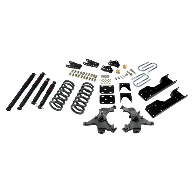 BELLTECH 702ND LOWERING KITS FRONT AND REAR COMPLETE KIT W/ NITRO DROP 2 SHOCKS 1990-1994 CHEVROLET SILVERADO/SIERRA C1500 (454 SS ONLY) 88-98 CHEVROLET SILVERADO/SIERRA C2500 (ALL EXT 8 LUG) 4 IN. OR 5 IN. F/6 IN. OR 7 IN. R DROP W/ NITRO DROP II SHOCKS