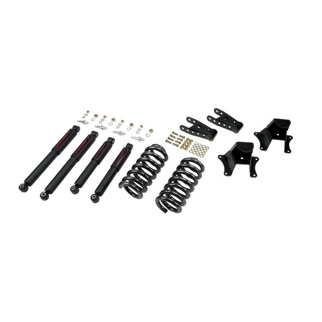 BELLTECH 703ND LOWERING KITS FRONT AND REAR COMPLETE KIT W/ NITRO DROP 2 SHOCKS 1973-1987 CHEVROLET C10 2 IN. F/4 IN. R DROP W/ NITRO DROP II SHOCKS