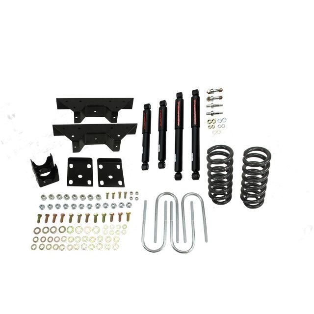 BELLTECH 705ND LOWERING KITS FRONT AND REAR COMPLETE KIT W/ NITRO DROP 2 SHOCKS 1973-1987 CHEVROLET C10 (1 IN. ROTOR) 4 IN. F/6 IN. R DROP W/ NITRO DROP II SHOCKS