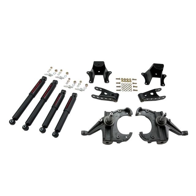 BELLTECH 706ND LOWERING KITS FRONT AND REAR COMPLETE KIT W/ NITRO DROP 2 SHOCKS 1973-1987 CHEVROLET C10 (1 1/4 IN. ROTOR) 3 IN. F/4 IN. R DROP W/ NITRO DROP II SHOCKS