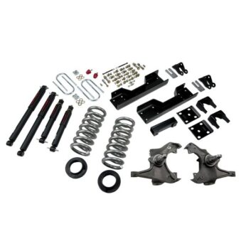 BELLTECH 717ND LOWERING KITS  FRONT AND REAR COMPLETE KIT W/ NITRO DROP 2 SHOCKS 1997-2000 CHEVROLET SILVERADO/SIERRA 3/4 TON & 1 TON (EXT, CREW CAB/DUALLY) 4 IN. OR 5 IN. F/8 IN. R DROP W/ NITRO DROP II SHOCKS