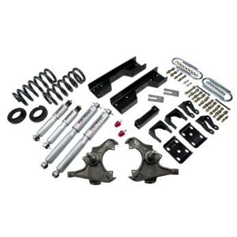 BELLTECH 717SP LOWERING KITS  FRONT AND REAR COMPLETE KIT W/ STREET PERFORMANCE SHOCKS 1997-2000 CHEVROLET SILVERADO/SIERRA 3/4 TON & 1 TON (EXT, CREW CAB/DUALLY) 4 IN. OR 5 IN. F/8 IN. R DROP W/ STREET PERFORMANCE SHOCKS