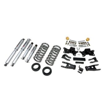 BELLTECH 718SP LOWERING KITS  FRONT AND REAR COMPLETE KIT W/ STREET PERFORMANCE SHOCKS 1997-2000 CHEVROLET SILVERADO/SIERRA 3/4 TON & 1 TON ((ALL CABS)/DUALLY) 1 IN. OR 2 IN. F/4 IN. R DROP W/ STREET PERFORMANCE SHOCKS