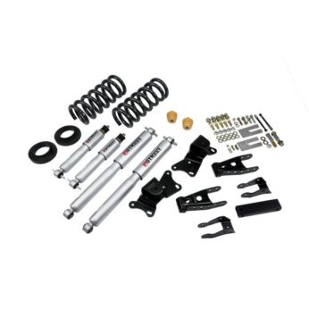 BELLTECH 720SP LOWERING KITS  FRONT AND REAR COMPLETE KIT W/ STREET PERFORMANCE SHOCKS 1990-1996 CHEVROLET SILVERADO/SIERRA 3/4 TON & 1 TON (EXT/CREW CAB) 1 IN. OR 2 IN. F/4 IN. R DROP W/ STREET PERFORMANCE SHOCKS