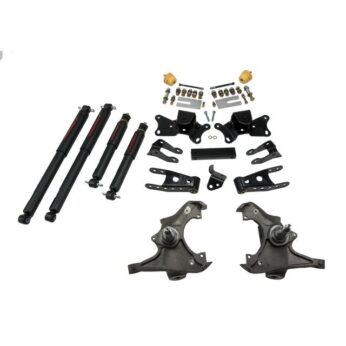 BELLTECH 721ND LOWERING KITS  FRONT AND REAR COMPLETE KIT W/ NITRO DROP 2 SHOCKS 1989-1996 CHEVROLET SILVERADO/SIERRA 3/4 TON & 1 TON (EXT/CREW CAB) 3 IN. F/4 IN. R DROP W/ NITRO DROP II SHOCKS