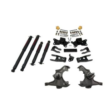 BELLTECH 726ND LOWERING KITS  FRONT AND REAR COMPLETE KIT W/ NITRO DROP 2 SHOCKS 1988- CHEVROLET SILVERADO/SIERRA C3500 (EXT CAB, DUALLY) 3 IN. F/4 IN. R DROP W/ NITRO DROP II SHOCKS