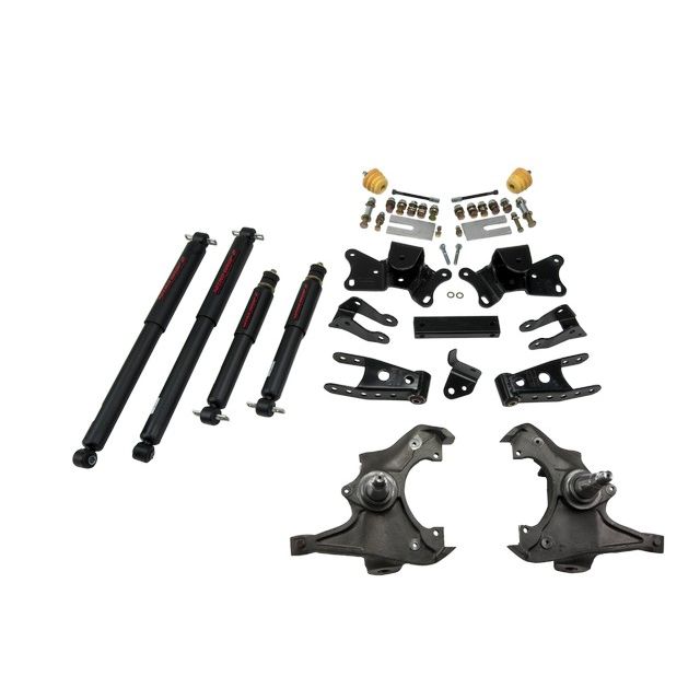 BELLTECH 726ND LOWERING KITS FRONT AND REAR COMPLETE KIT W/ NITRO DROP 2 SHOCKS 1988- CHEVROLET SILVERADO/SIERRA C3500 (EXT CAB, DUALLY) 3 IN. F/4 IN. R DROP W/ NITRO DROP II SHOCKS