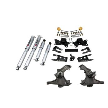 BELLTECH 726SP LOWERING KITS  FRONT AND REAR COMPLETE KIT W/ STREET PERFORMANCE SHOCKS 1988- CHEVROLET SILVERADO/SIERRA C3500 (EXT CAB, DUALLY) 3 IN. F/4 IN. R DROP W/ STREET PERFORMANCE SHOCKS