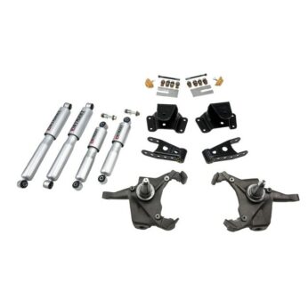 BELLTECH 728SP LOWERING KITS  FRONT AND REAR COMPLETE KIT W/ STREET PERFORMANCE SHOCKS 1975-1991 CHEVROLET SILVERADO C30 1 TON (CREW CAB & DUALLY ONLY) 3 IN. F/4 IN. R DROP W/ STREET PERFORMANCE SHOCKS
