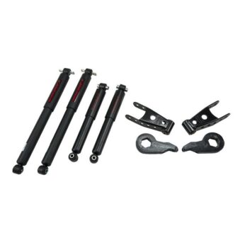 BELLTECH 729ND LOWERING KITS  FRONT AND REAR COMPLETE KIT W/ NITRO DROP 2 SHOCKS 1988-1998 CHEVROLET SILVERADO/SIERRA (STD/EXT CAB4WD) 95-99 CHEVROLET TAHOE/SUBURBAN/YUKON (4WD) 1 IN. OR 3 IN. F/2 IN. R DROP W/ NITRO DROP II SHOCKS