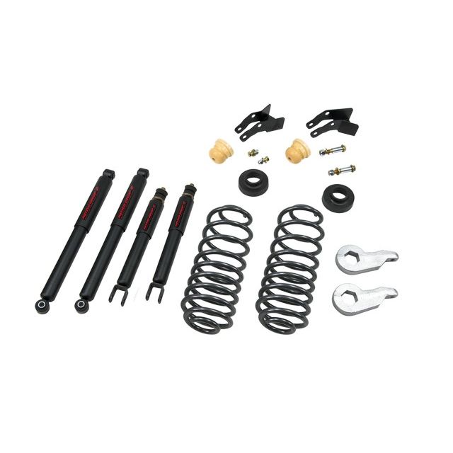BELLTECH 757ND LOWERING KITS FRONT AND REAR COMPLETE KIT W/ NITRO DROP 2 SHOCKS 2000-2006 CHEVROLET TAHOE/SUBURBAN/AVALANCHE/YUKON (2WD/4WD) 1 IN. OR 2 IN. F/2 IN. OR 3 IN. R DROP W/ NITRO DROP II SHOCKS
