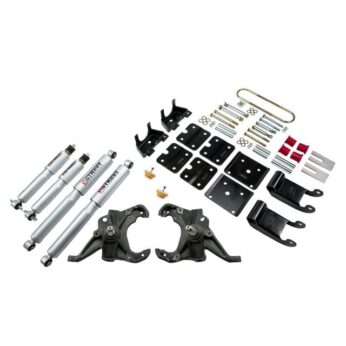 BELLTECH 768SP LOWERING KITS  FRONT AND REAR COMPLETE KIT W/ STREET PERFORMANCE SHOCKS 1995-2002 CHEVROLET ASTRO/SAFARI (2WD, W/ FACTORY STEEL LEAF) 2 IN. F/3.5 IN. R DROP W/ STREET PERFORMANCE SHOCKS