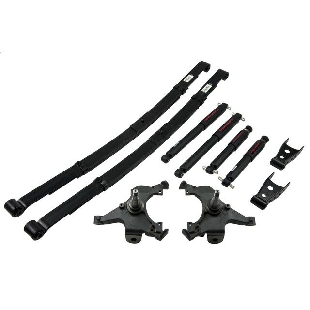 BELLTECH 782ND LOWERING KITS FRONT AND REAR COMPLETE KIT W/ NITRO DROP 2 SHOCKS 1992-1999 CHEVROLET SUBURBAN (2WD) 2 IN. F/4 IN. R DROP W/ NITRO DROP II SHOCKS