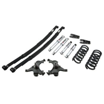 BELLTECH 786SP LOWERING KITS  FRONT AND REAR COMPLETE KIT W/ STREET PERFORMANCE SHOCKS 1992-1998 CHEVROLET SUBURBAN (2WD, INC 3/4 TON 6 LUG) 3 IN. F/4 IN. R DROP W/ STREET PERFORMANCE SHOCKS