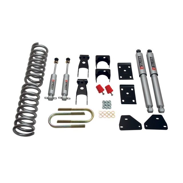 BELLTECH 810SP LOWERING KITS FRONT AND REAR COMPLETE KIT W/ STREET PERFORMANCE SHOCKS 2006-2008 DODGE RAM 1500 ( STD/QUAD CAB) 2 IN. F/5 IN. R DROP W/ STREET PERFORMANCE SHOCKS