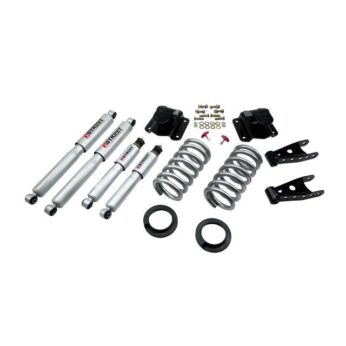 BELLTECH 814SP LOWERING KITS  FRONT AND REAR COMPLETE KIT W/ STREET PERFORMANCE SHOCKS 1994-1999 DODGE RAM 1500 (STD CAB, V8, AUTO TRANS ONLY) 2 IN. OR 3 IN. F/4 IN. R DROP W/ STREET PERFORMANCE SHOCKS